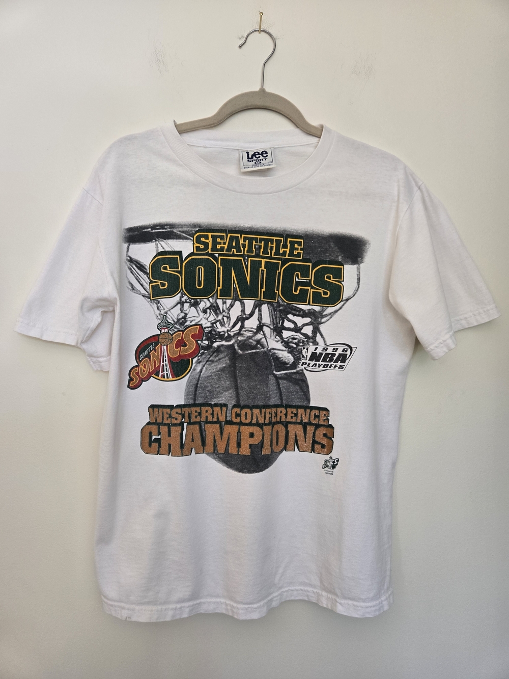 Lee Seattle Sonics Western Conference Champions Tee - White/Green/Yellow
